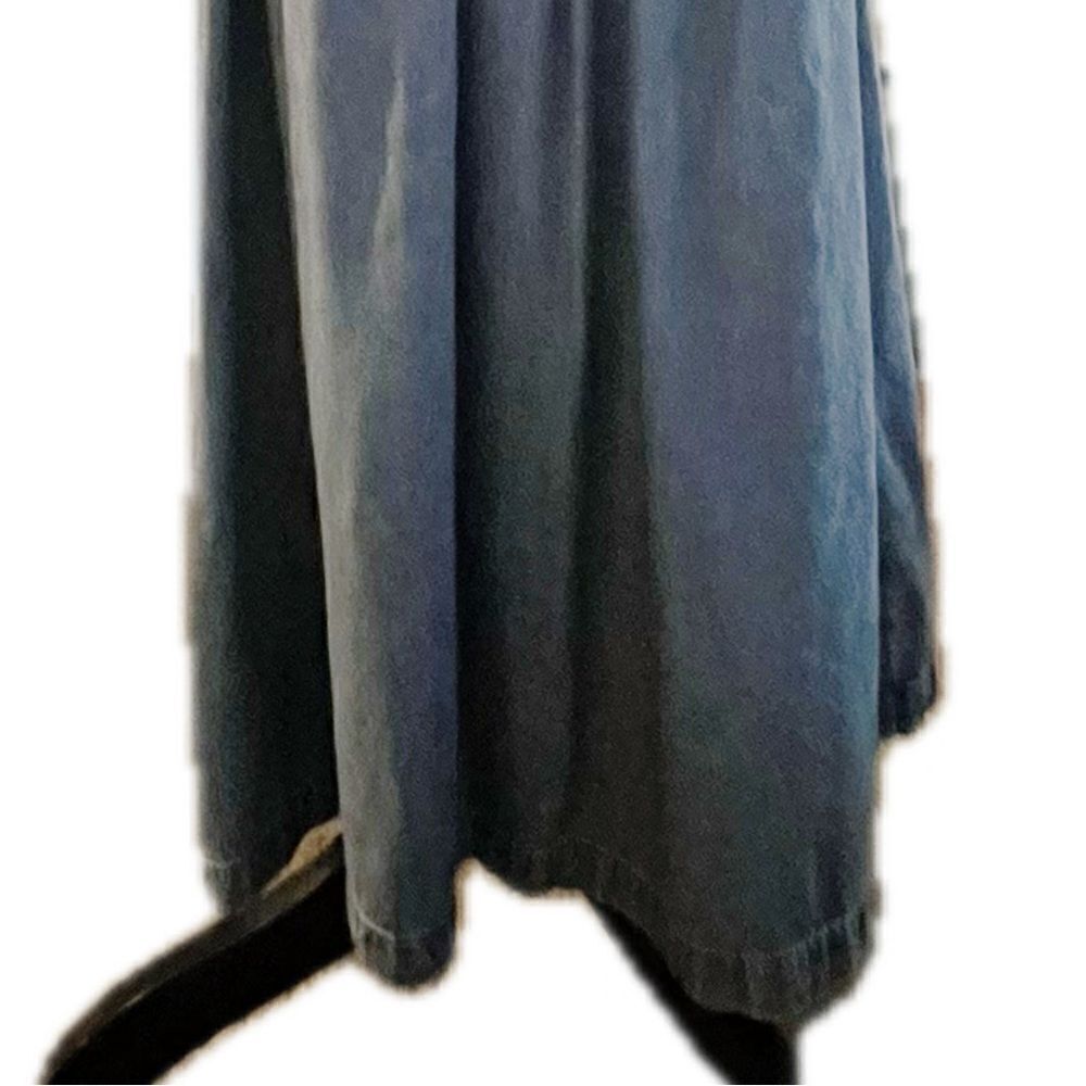 Basic Editions Slate Blue Maxi Dress with Button Front - Picture 3 of 6